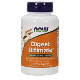 NOW Foods Complément Alimentaire Multi-Enzymes 120 Capsules Végétales, vue de face