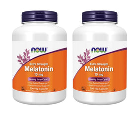 NOW Foods Compléments Alimentaires Melatonine 10 mg, vue avant du flacon