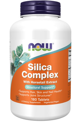 NOW Foods Complexe de Silice 500 mg 180 comprimés vue de face