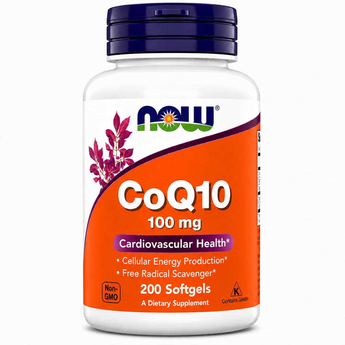 NOW Foods CoQ10 100 mg gélules - vue avant