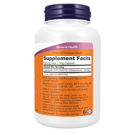 NOW Foods CoQ10 240 capsules végétales avec étiquette
