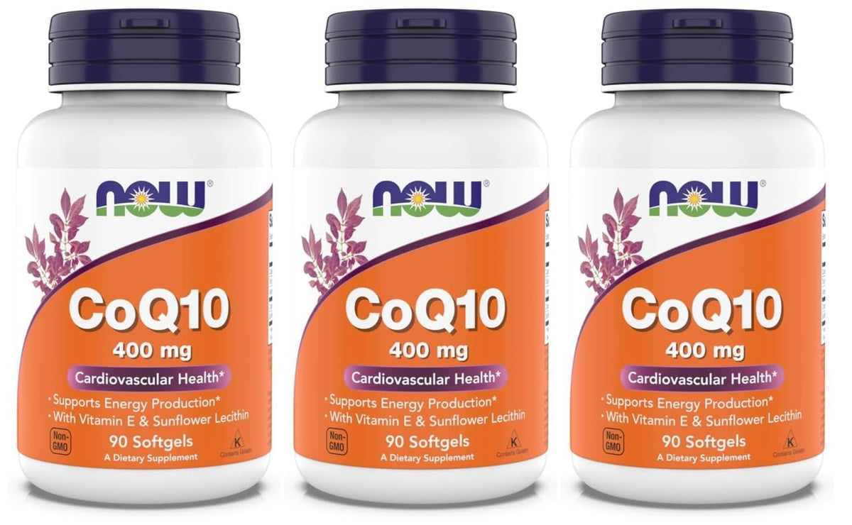 NOW Foods CoQ10 400 mg gélules 90 pièces vue de face