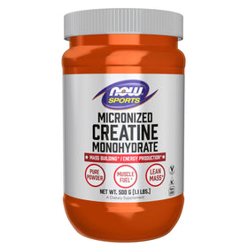 NOW Foods Créatine Micronisée 500 g vue de face