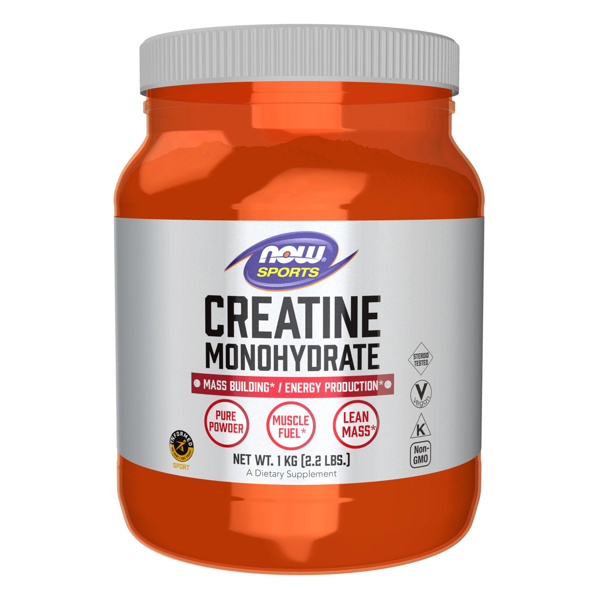 NOW Foods Créatine Monohydrate Poudre 1152g vue avant