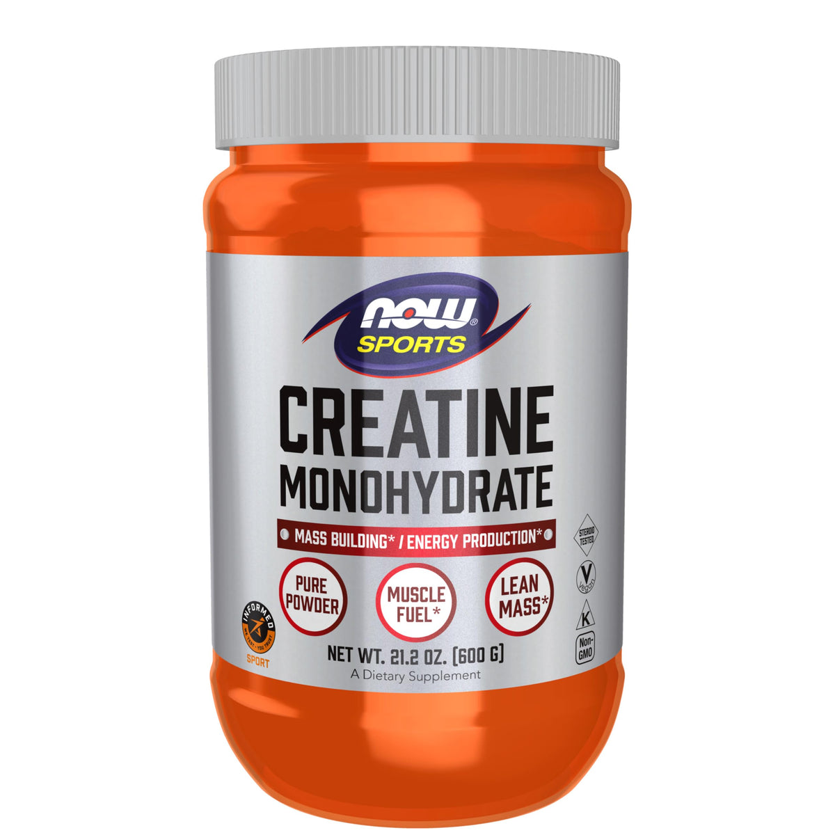 NOW Foods Créatine Monohydrate Poudre 689g vue de face