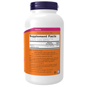 NOW Foods Crystals de Vitamine C 522g - vue arrière