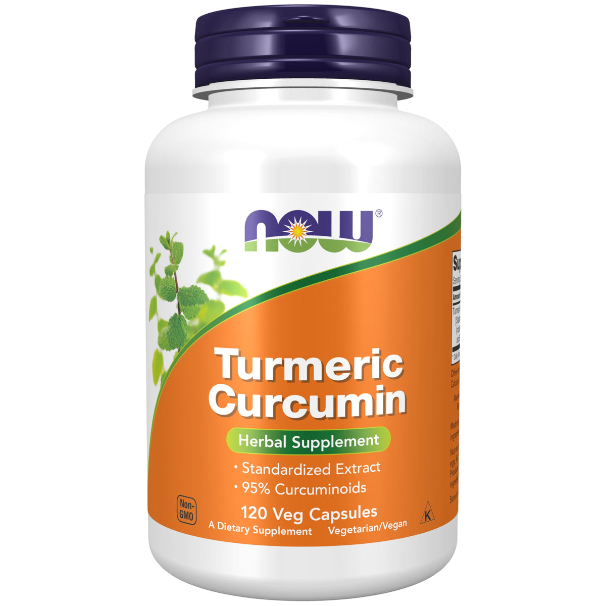 NOW Foods Curcuma Curcumin 120 gélules végétales vue avant