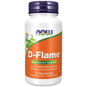 NOW Foods D-Flame™ 90 capsules végétales devant l'emballage