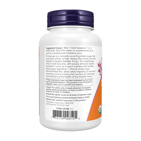 NOW Foods D-Mannose Poudre 118g et étiquette des ingrédients