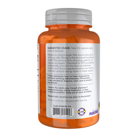 NOW Foods D-Ribose 750 mg 120 Veg Caps gélules végétales à l'intérieur