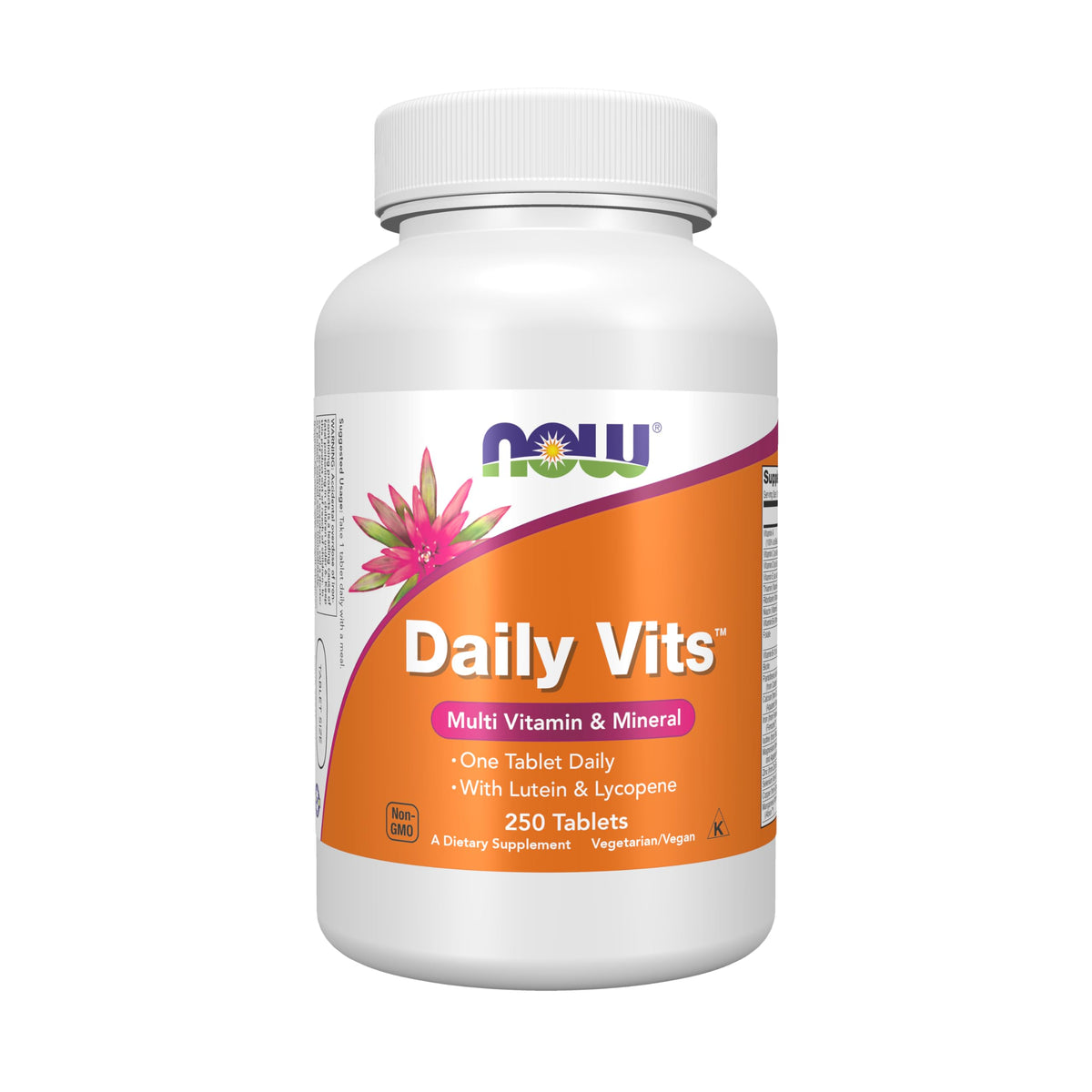 NOW Foods Daily Vits 250 Tablettes vue de face
