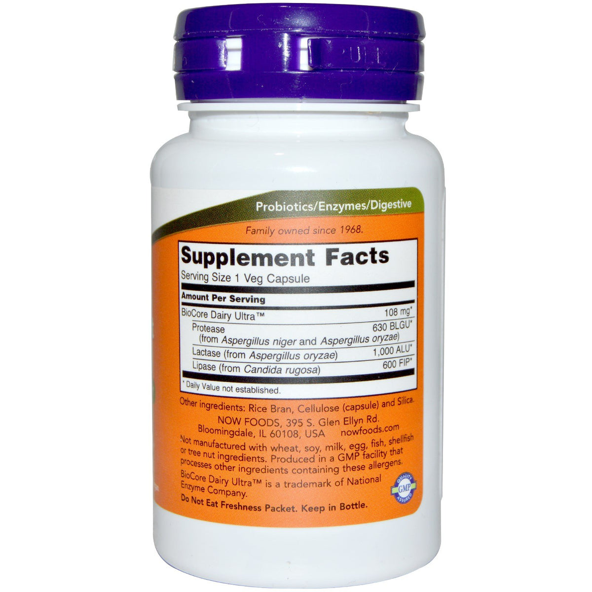 NOW Foods Dairy daily Complete 90 VegiCaps emballage