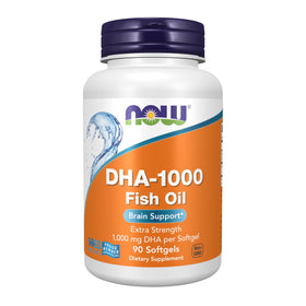 NOW Foods DHA 1 000 mg Soutien Cérébral gélules en flacon
