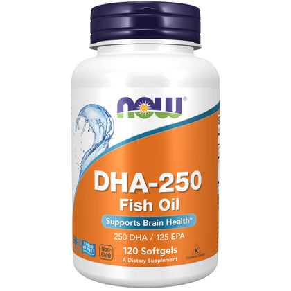 NOW Foods DHA-250 120 g gélules molles de face