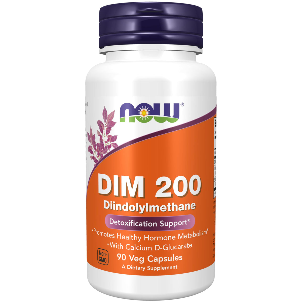 NOW Foods DIM 200 90 capsules végétales vue de face