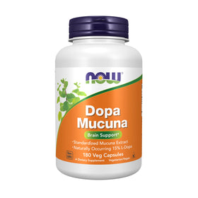 NOW Foods DOPA Mucuna 180 capsules végétales vue de face