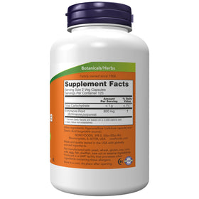 NOW Foods Echinacea Racine Purpurea 400 mg étiquette et informations nutritionnelles