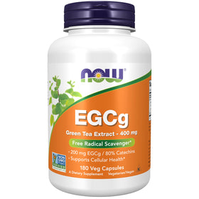 NOW Foods EGCg Extrait de Thé Vert 400mg Pack de 2 face