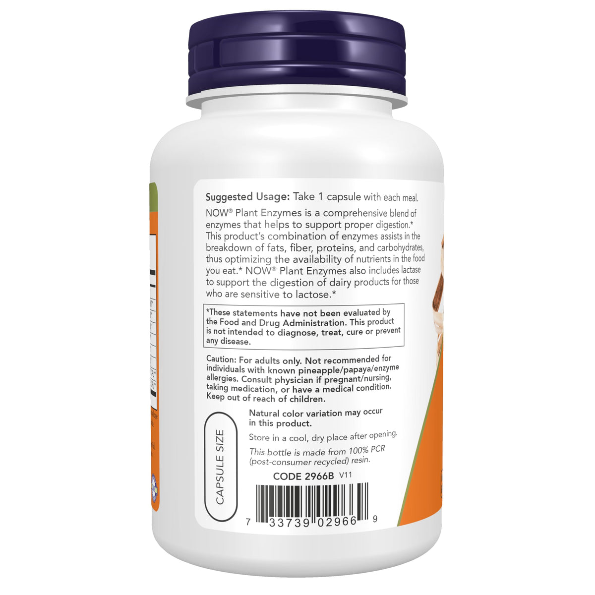NOW Foods Enzymes Végétales 120 capsules avec étiquette