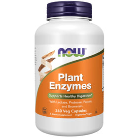 NOW Foods Enzymes Végétales 240 capsules vue de face