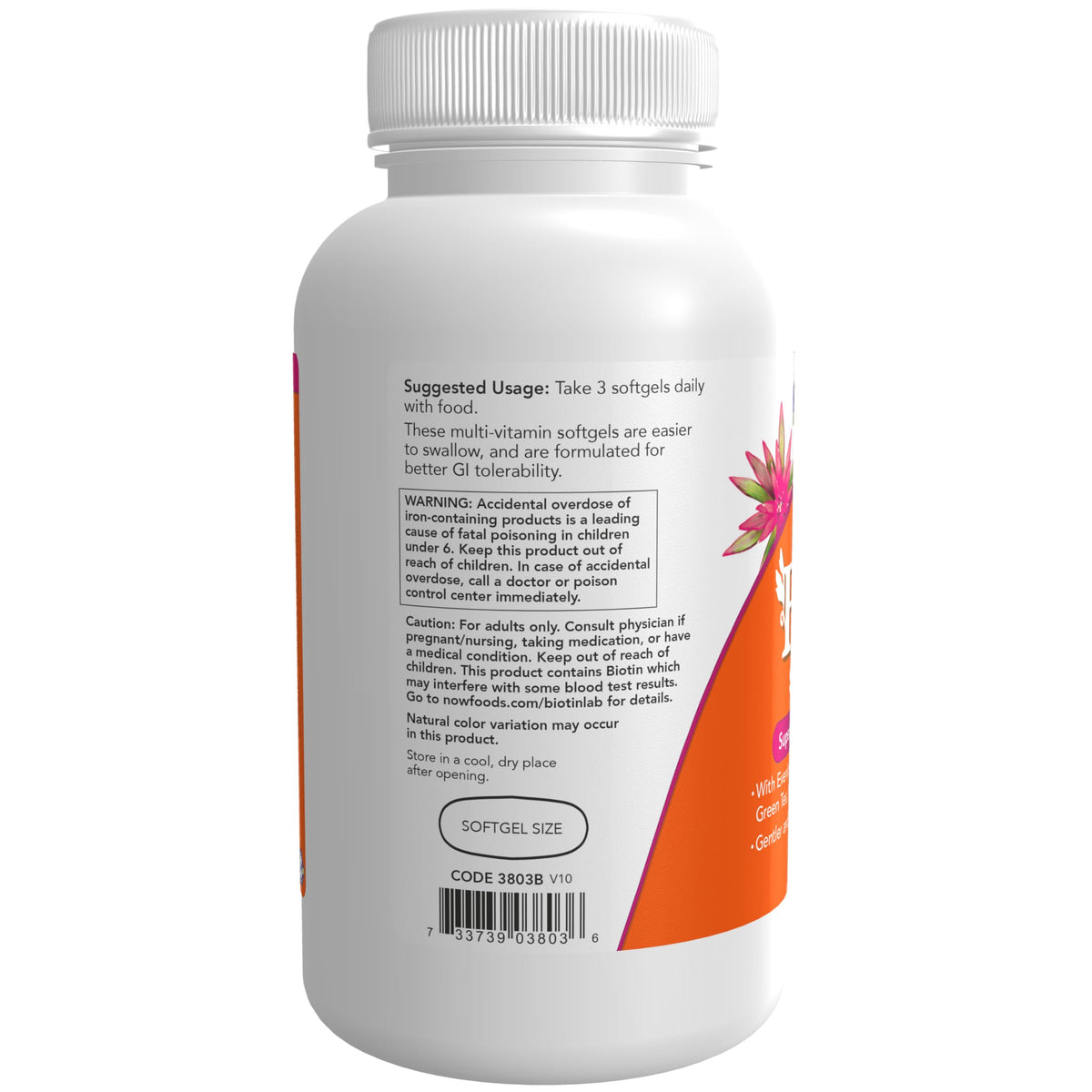 NOW Foods Eve Multivitamines Supérieures gélules sur table