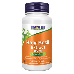 NOW Foods Extrait de Basilic Sacré 500 mg boîte avant