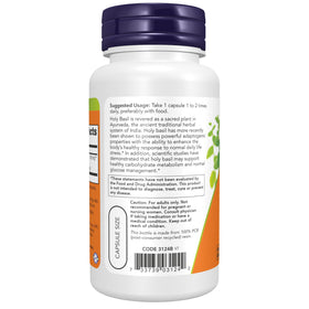 NOW Foods Extrait de Basilic Sacré 500 mg informations nutritionnelles