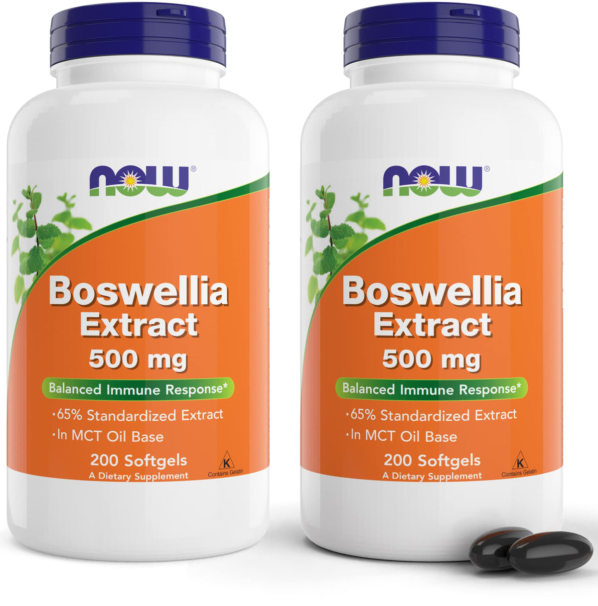 NOW Foods Extrait de Boswellia 500 mg gélules pack de 2