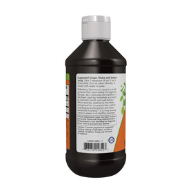 NOW Foods Extrait de Sureau 500 mg versé dans une cuillère
