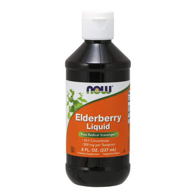 NOW Foods Extrait de Sureau Liquide 8 oz vue de face