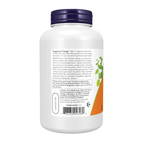 NOW Foods Extrait de Thé Vert, gélules végétales en gros plan