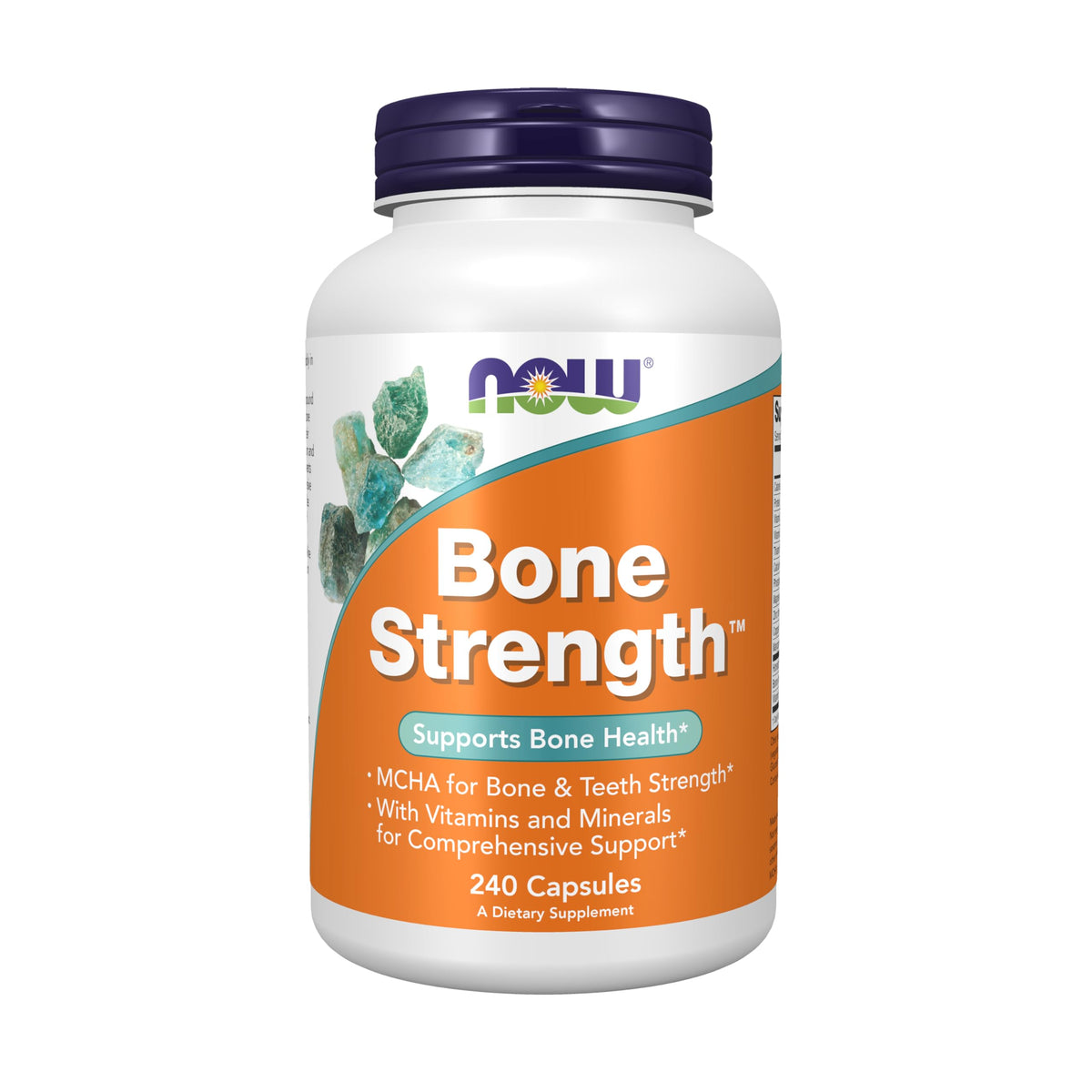 NOW Foods Force Osseuse MCHA 240 Capsules vue de face