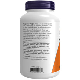 NOW Foods GABA Poudre 6 oz cuillère à café de poudre