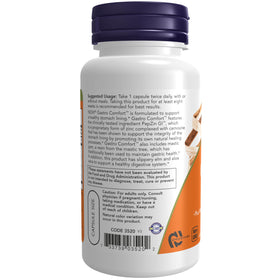 NOW Foods Gastro Comfort capsules in a hand