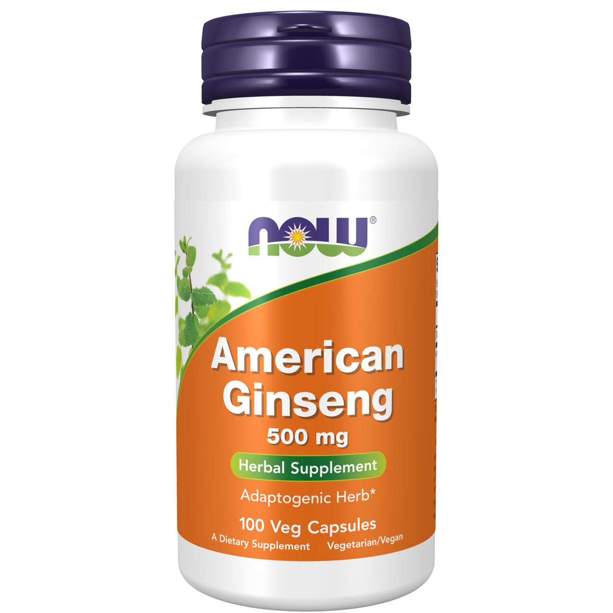 NOW Foods Ginseng Américain 100 Capsules vue avant