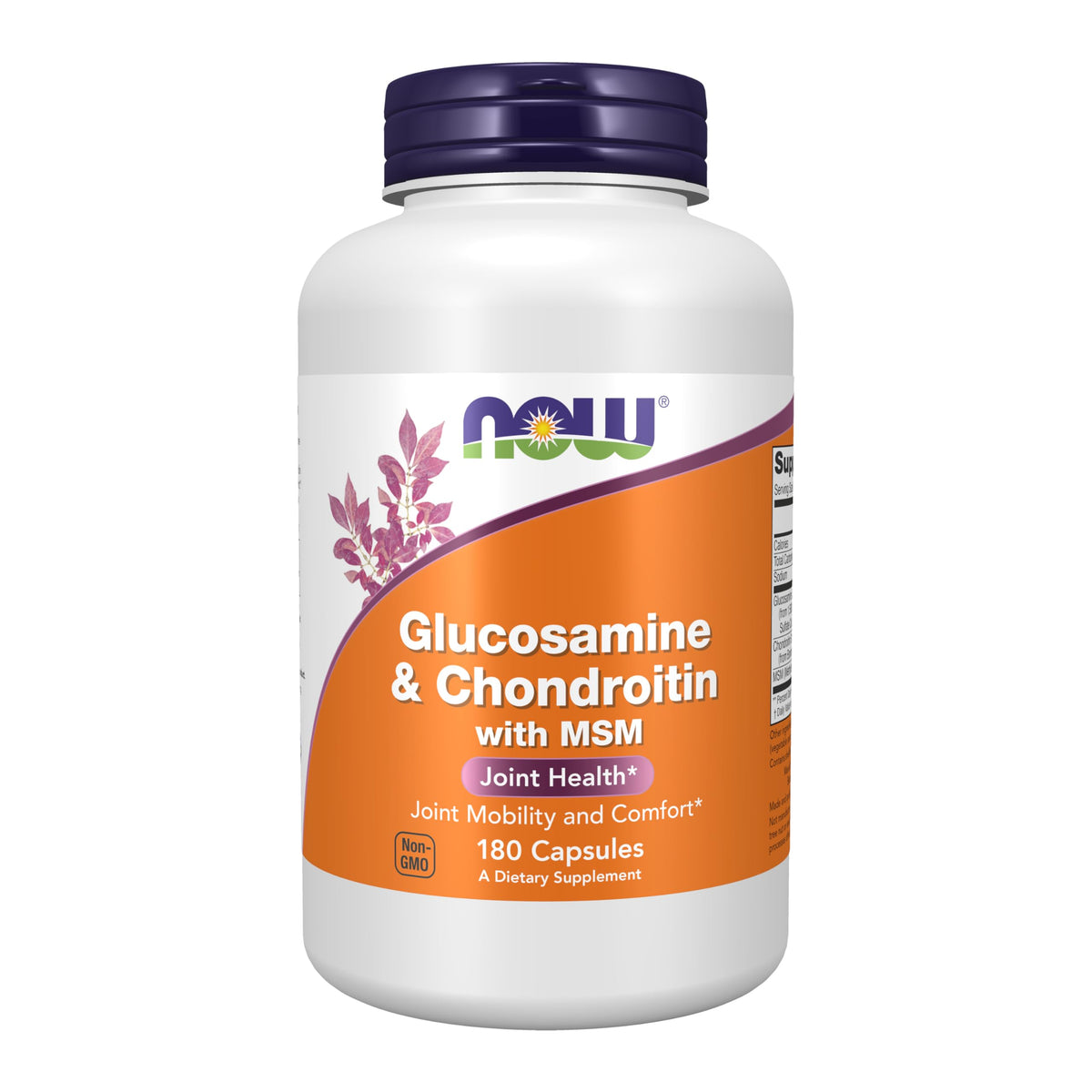 NOW Foods Glucosamine & Chondroitin 180 gélules végétales vue avant