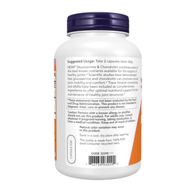 NOW Foods Glucosamine & Chondroitin 240 Veg Capsules sur une table