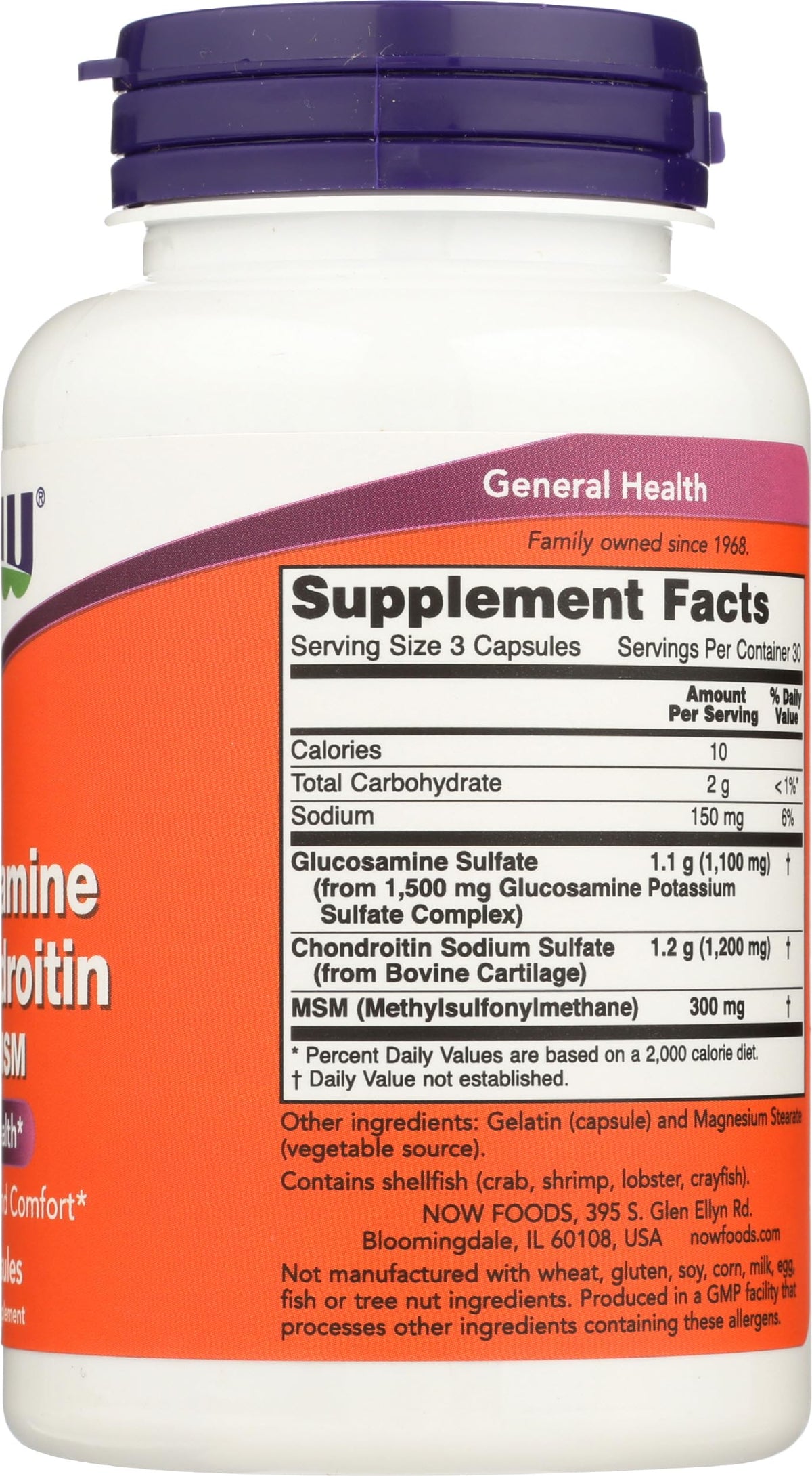 NOW Foods Glucosamine & Chondroitin avec MSM en contexte dans une cuisine
