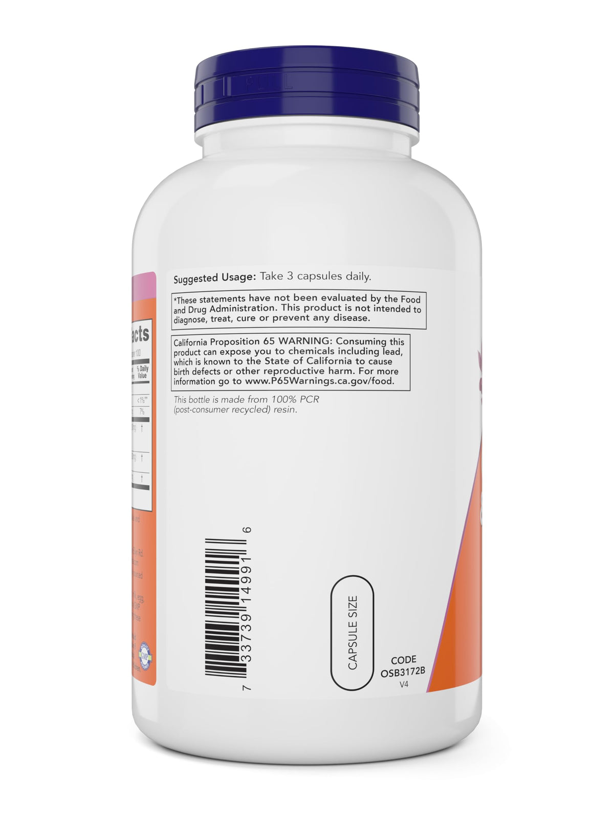 NOW Foods Glucosamine & Chondroitin ouvertes pour montrer les capsules