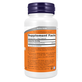 NOW Foods Glutathione 250 mg 120 gélules végétales emballage