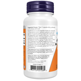 NOW Foods Glutathione 250 mg gélules végétales vue de côté