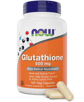 NOW Foods Glutathione 500 mg bouteille vue de face