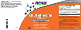 NOW Foods Glutathione 500 mg extrait de Chardon-Marie