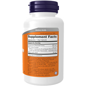 NOW Foods Glutathione 500 mg, vue arrière de l'emballage