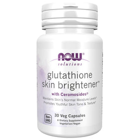 NOW Foods Glutathione Skin Brightener 30 Veg Capsules front view
