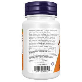 NOW Foods Gluten daily capsules végétales sur une surface en bois
