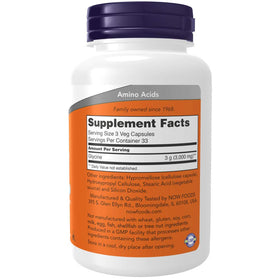 NOW Foods Glycine 1000 mg - Détails des capsules