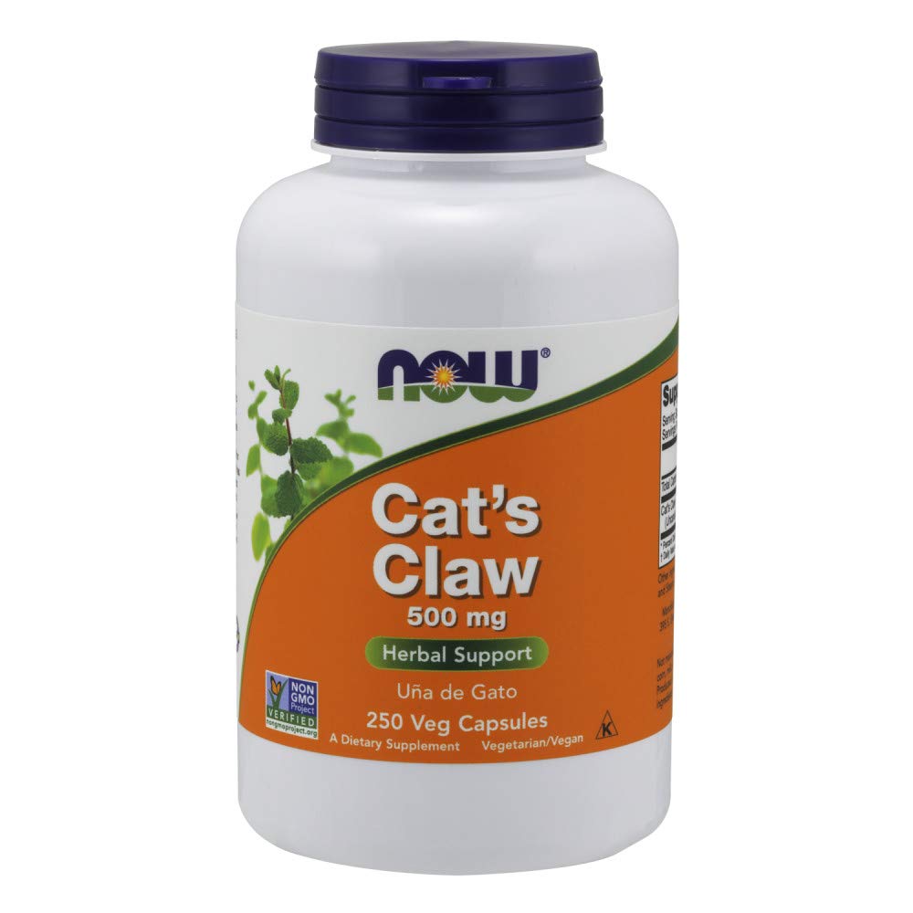 NOW Foods Griffe de chat 500mg 250 gélules végétales vue de face