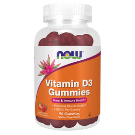 NOW Foods Gummies de Vitamine D3 250 mcg, 90 unités, emballage avant
