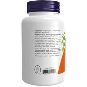 NOW Foods Huile de Ail 250 gélules souples, packaging